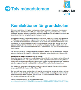 Kemilektioner för grundskolan