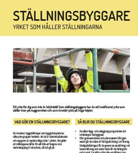 Yrkesblad - Ställningsbyggare